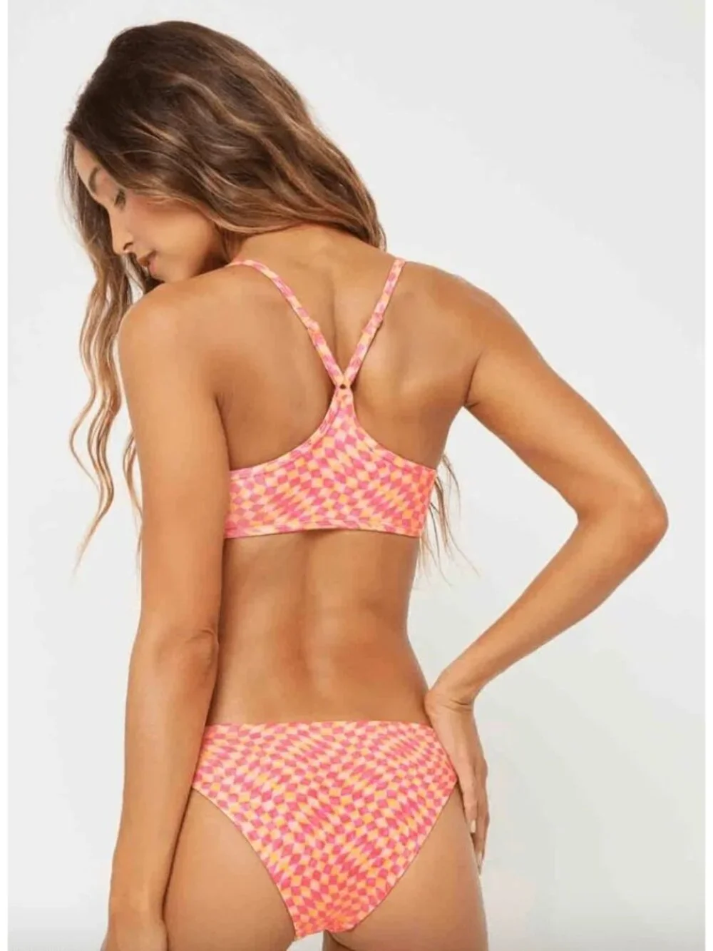 L*Space Pamela Bikini Top in Heat Waves Large New Womens Swimsuit